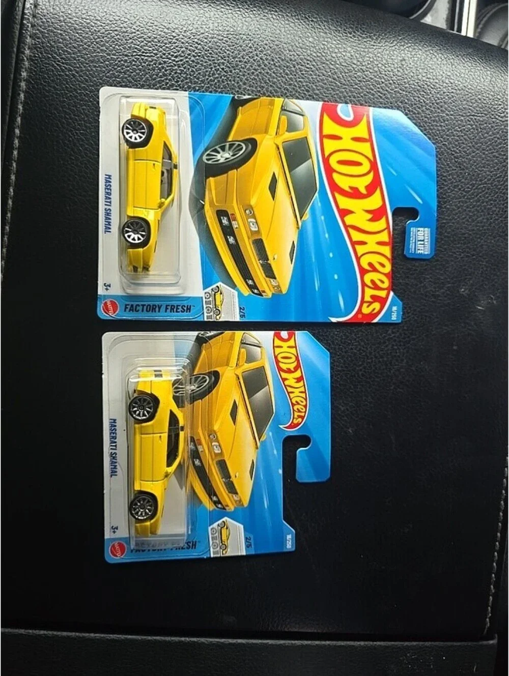 Hot Wheels Maserati Shamal Yellow Factory Fresh Lot of 4 2 Short + 2 Long Cards